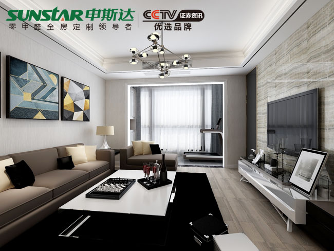 现代简约全屋定制效果图 申斯达&龙山世纪新村实例鉴赏