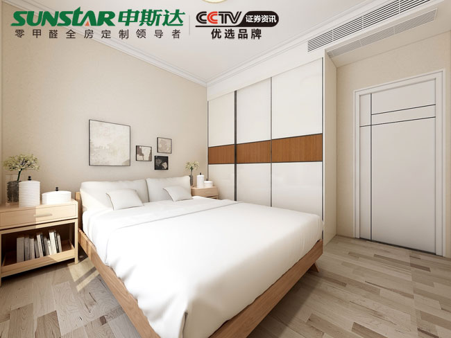 现代简约次卧衣柜效果图