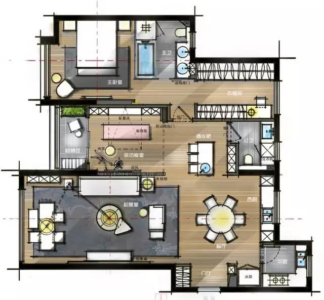 太牛了丨家居设计大咖神操作 一个户型的18种布局!