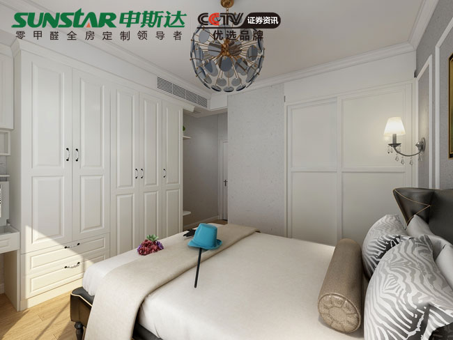北欧风主卧衣柜效果图