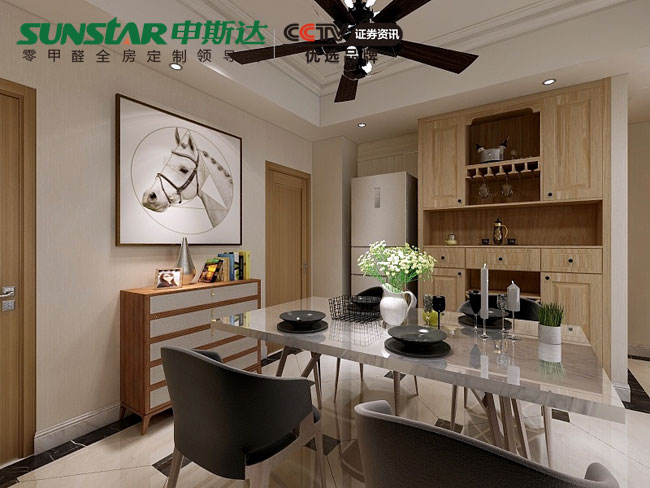 现代简约餐厅储物柜图片