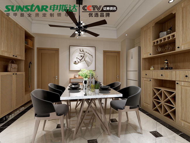 现代简约餐厅储物柜图片